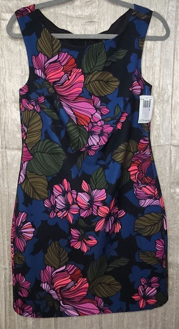 Trina Turk Kiera Sheath Dress Small NWT Floral Sleeveless Wedding Retail $168